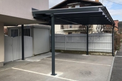 Nadstrešek prašno barvan kovinski